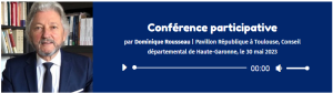 » La démocratie continue », conférence participative avec Dominique Rousseau, constitutionnaliste Juin 16, 2023