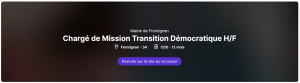 Mairie de Frontignan Chargé de Mission Transition Démocratique H/F